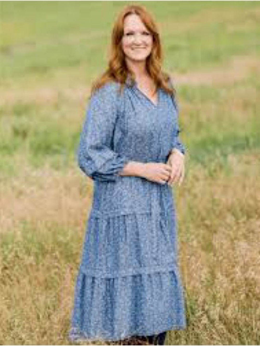 The Pioneer Woman Ruffle Neck Midi Dress Size XXL